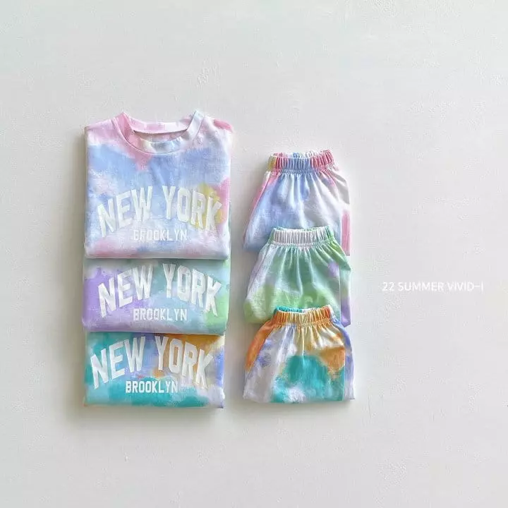 Vivid I - Korean Children Fashion - #childofig - Newyork Water Top Bottom Set