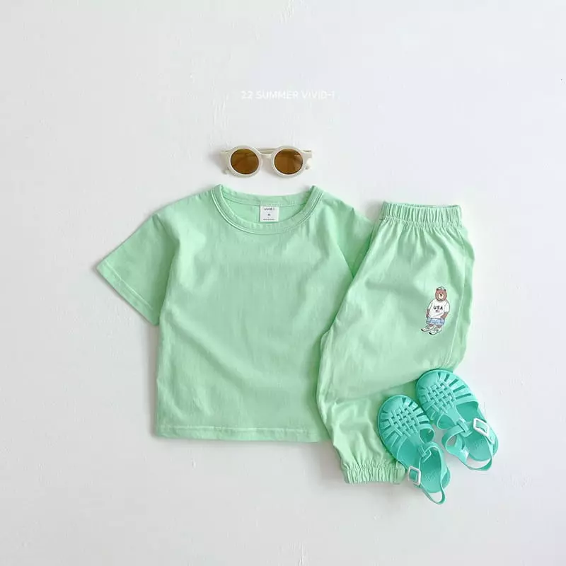 Vivid I - Korean Children Fashion - #childofig - Small Bear Jogger Pants - 12