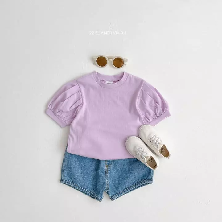 Vivid I - Korean Children Fashion - #childofig - Vivid Denim Shorts - 9