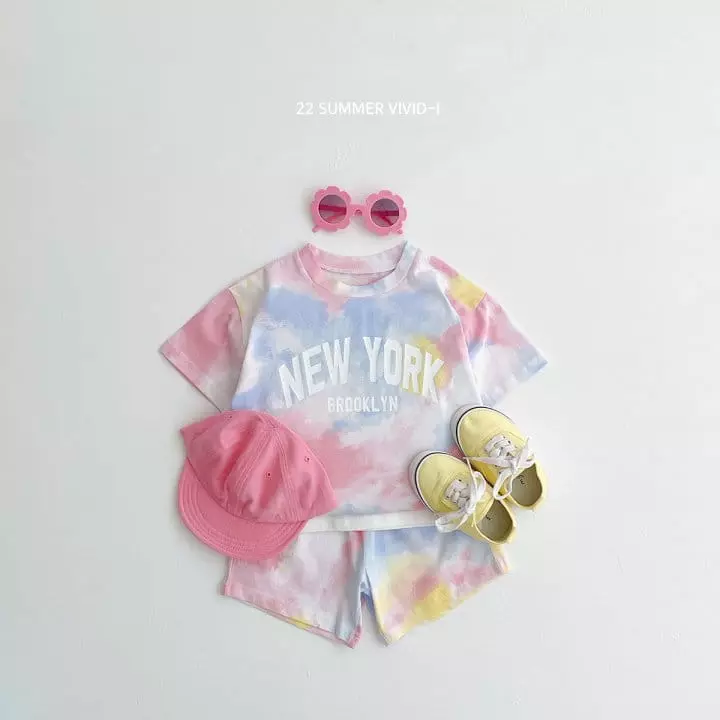 Vivid I - Korean Children Fashion - #childrensboutique - Newyork Water Top Bottom Set - 3