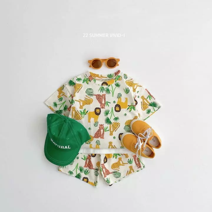 Vivid I - Korean Children Fashion - #childrensboutique - Jungle Top Bottom Set - 2