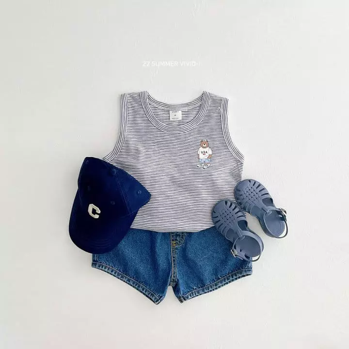 Vivid I - Korean Children Fashion - #childrensboutique - Vivid Denim Shorts - 10