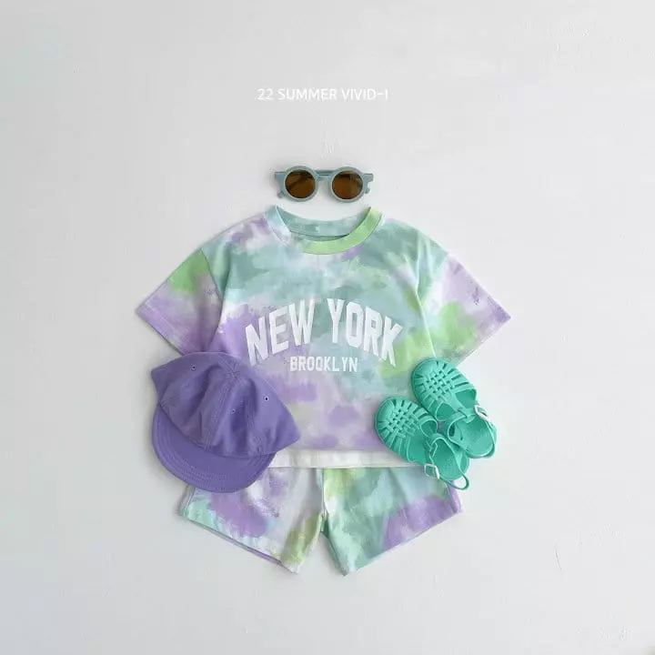 Vivid I - Korean Children Fashion - #childrensboutique - Newyork Water Top Bottom Set - 4