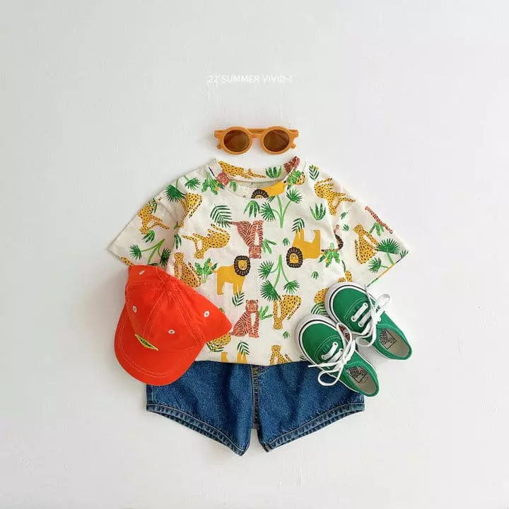 Vivid I - Korean Children Fashion - #designkidswear - Jungle Top Bottom Set - 3