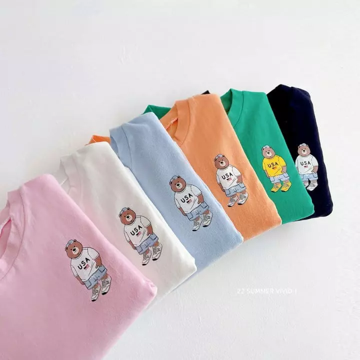 Vivid I - Korean Children Fashion - #designkidswear - Small Bear Tee