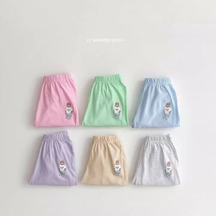 Vivid I - Korean Children Fashion - #designkidswear - Small Bear Jogger Pants