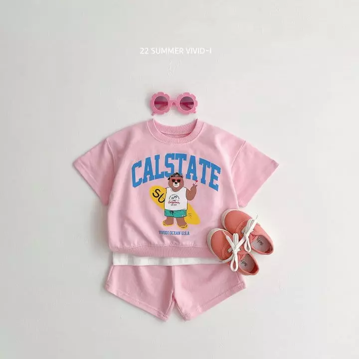 Vivid I - Korean Children Fashion - #discoveringself - Surfing Bear Top Bottom Set - 6