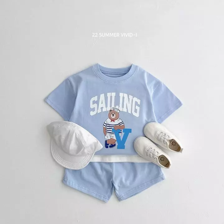 Vivid I - Korean Children Fashion - #discoveringself - Marine Bear Top Bottom Set - 5