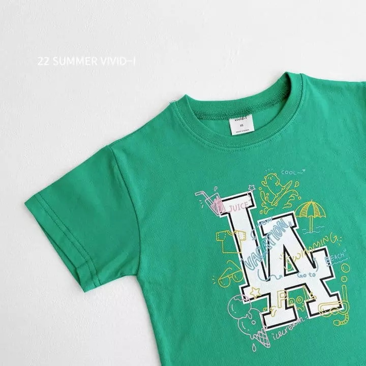 Vivid I - Korean Children Fashion - #discoveringself - Summer LA Top Bottom Set - 6