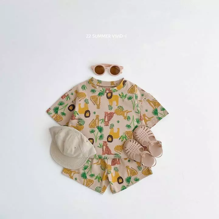 Vivid I - Korean Children Fashion - #designkidswear - Jungle Top Bottom Set - 4