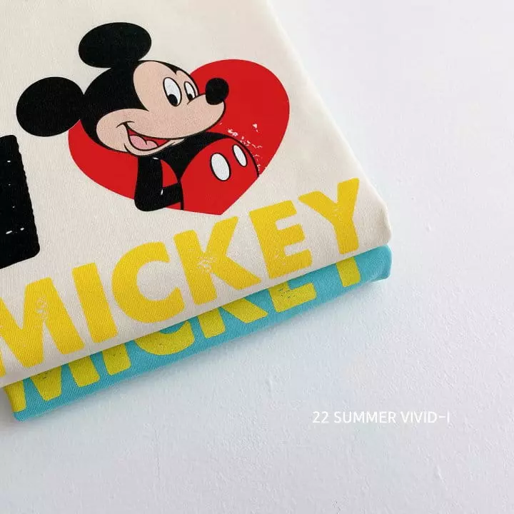 Vivid I - Korean Children Fashion - #fashionkids - Mickey Love Top Bottom Set - 8