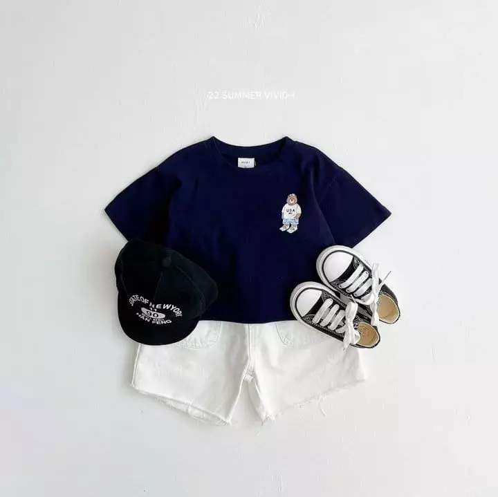 Vivid I - Korean Children Fashion - #fashionkids - Small Bear Tee - 3