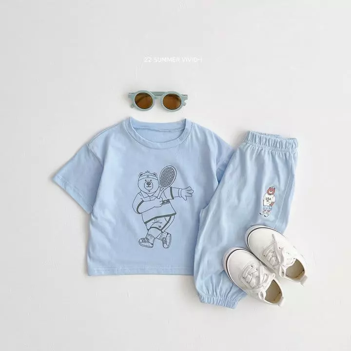 Vivid I - Korean Children Fashion - #fashionkids - Sketch Bear Tee - 8