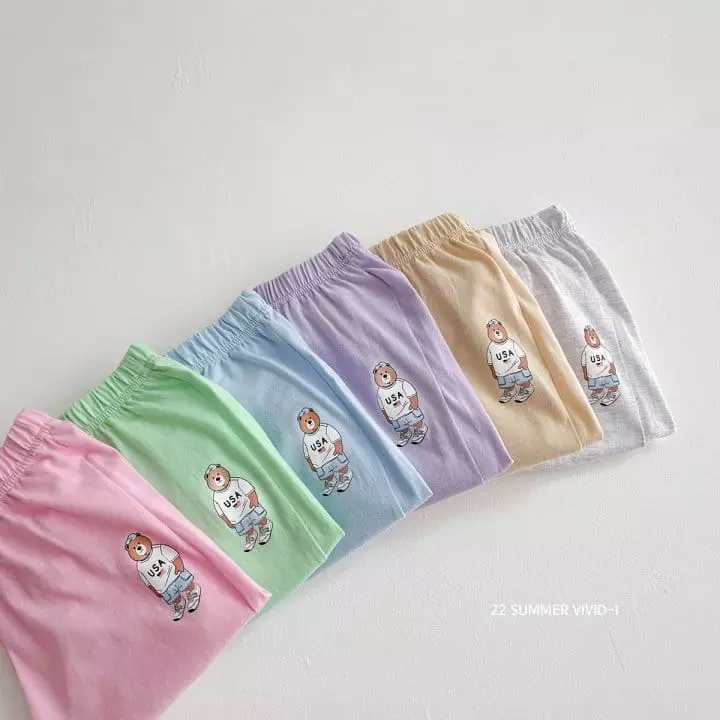Vivid I - Korean Children Fashion - #fashionkids - Small Bear Jogger Pants - 3