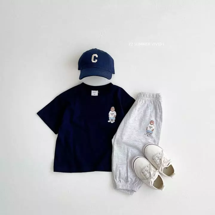 Vivid I - Korean Children Fashion - #fashionkids - Small Bear Tee - 4