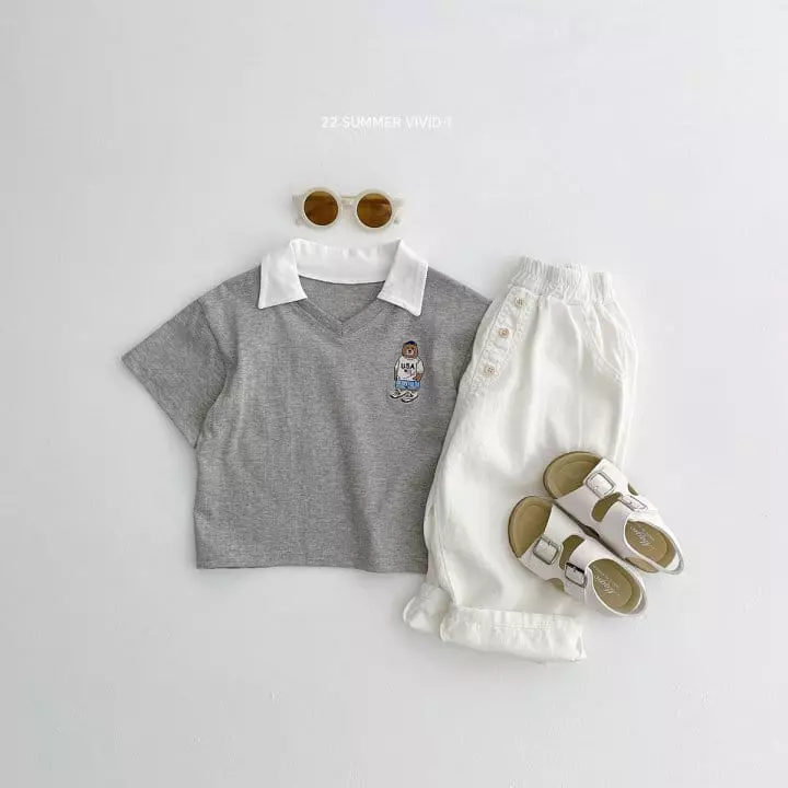 Vivid I - Korean Children Fashion - #kidsstore - Linen Button Pants - 3