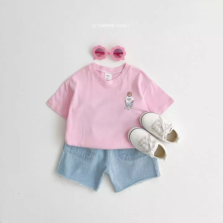 Vivid I - Korean Children Fashion - #kidzfashiontrend - Small Bear Tee - 6