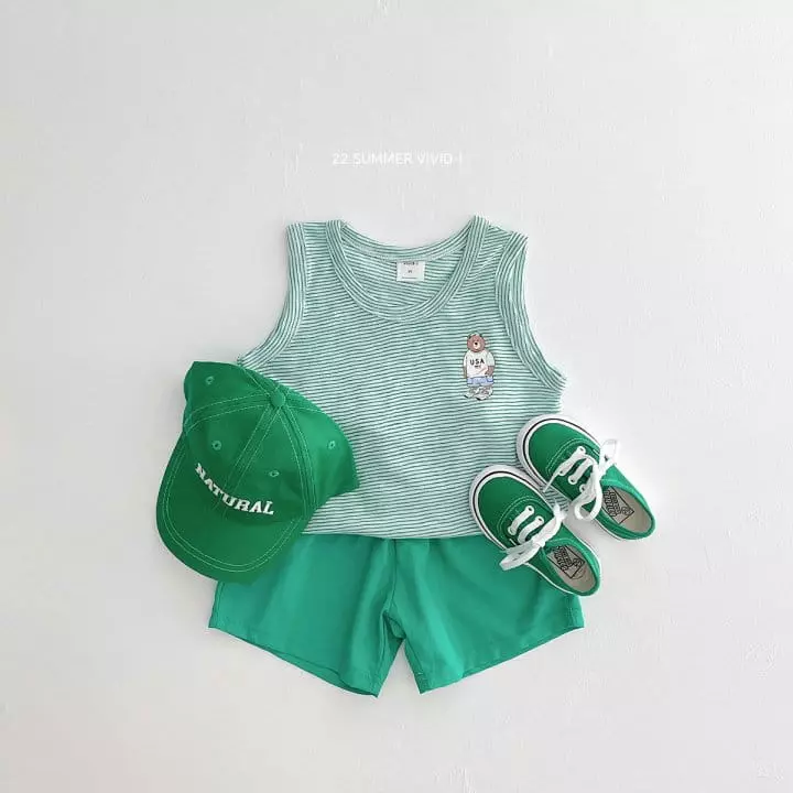 Vivid I - Korean Children Fashion - #kidzfashiontrend - Bear Stripes Sleeveless - 5