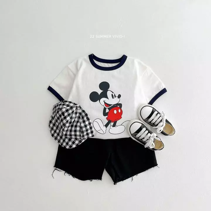 Vivid I - Korean Children Fashion - #kidzfashiontrend - Mickey Piping Tee - 2