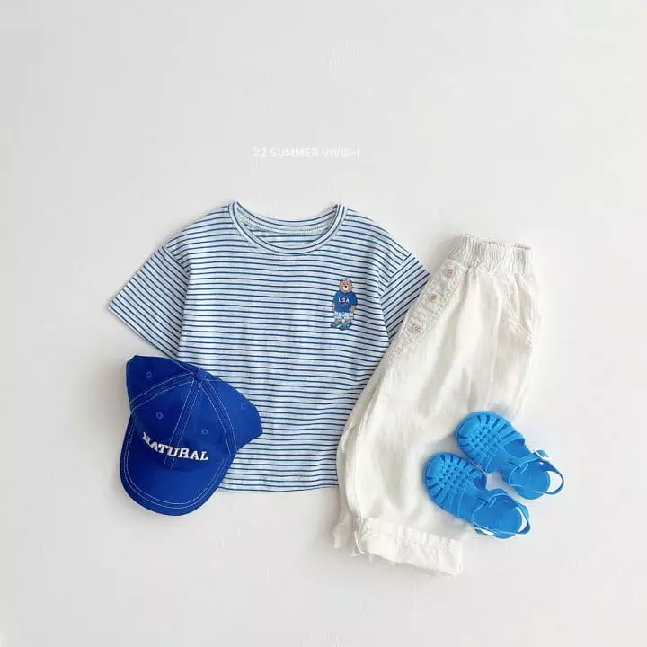 Vivid I - Korean Children Fashion - #kidsstore - Linen Button Pants - 4
