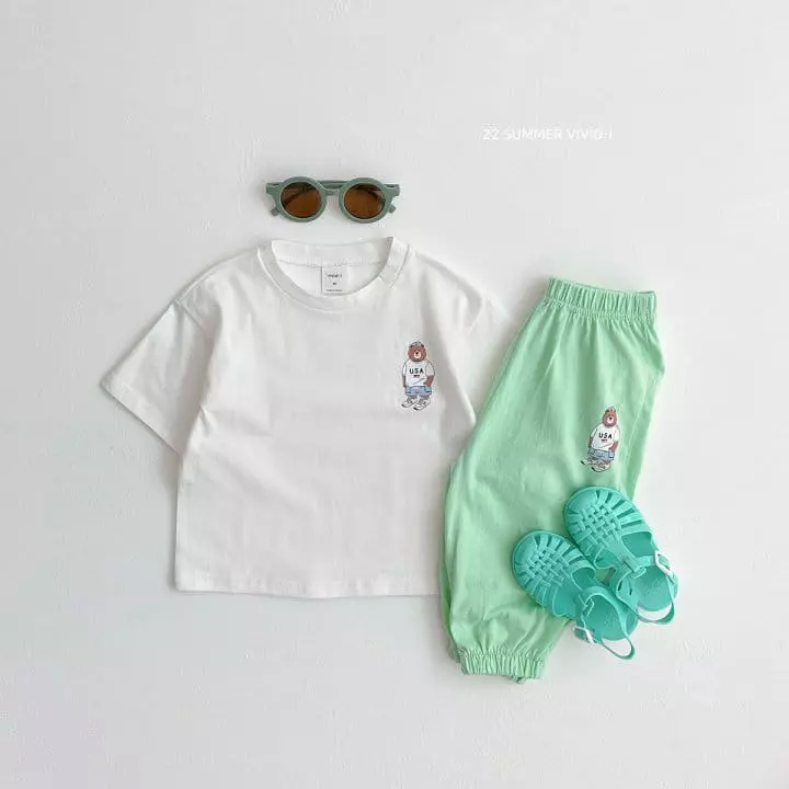 Vivid I - Korean Children Fashion - #littlefashionista - Small Bear Tee - 8