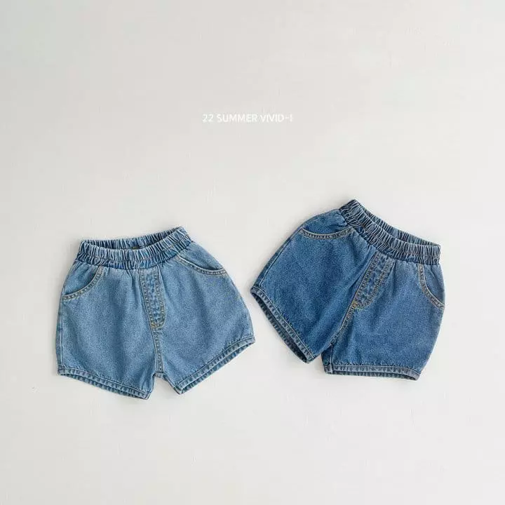Vivid I - Korean Children Fashion - #Kfashion4kids - Vivid Denim Shorts - 4