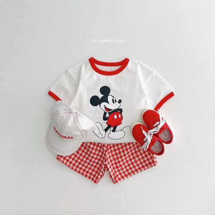 Vivid I - Korean Children Fashion - #magicofchildhood - Mickey Piping Tee - 5
