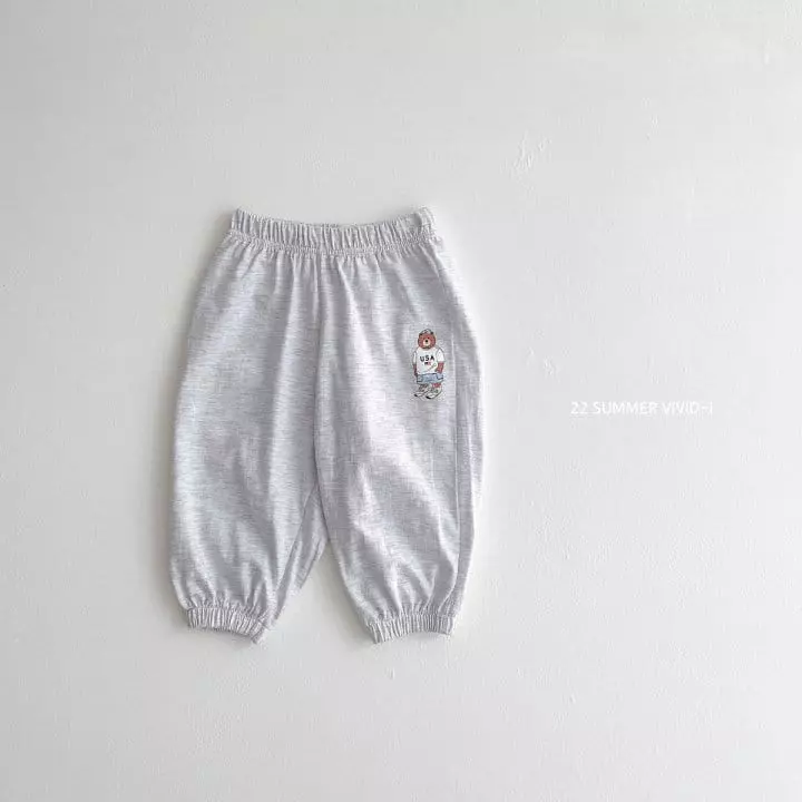 Vivid I - Korean Children Fashion - #magicofchildhood - Small Bear Jogger Pants - 9