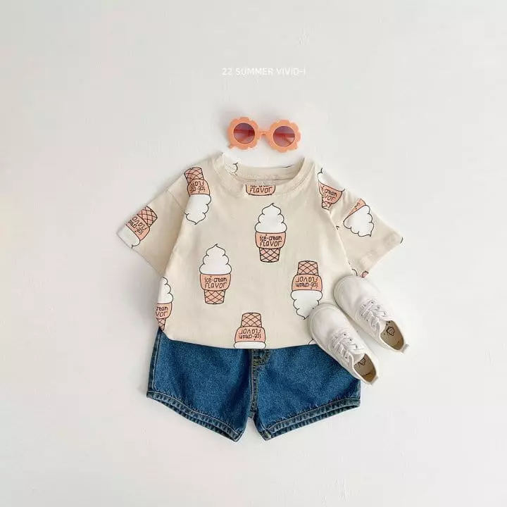 Vivid I - Korean Children Fashion - #minifashionista - Ice Cream Tee  - 3