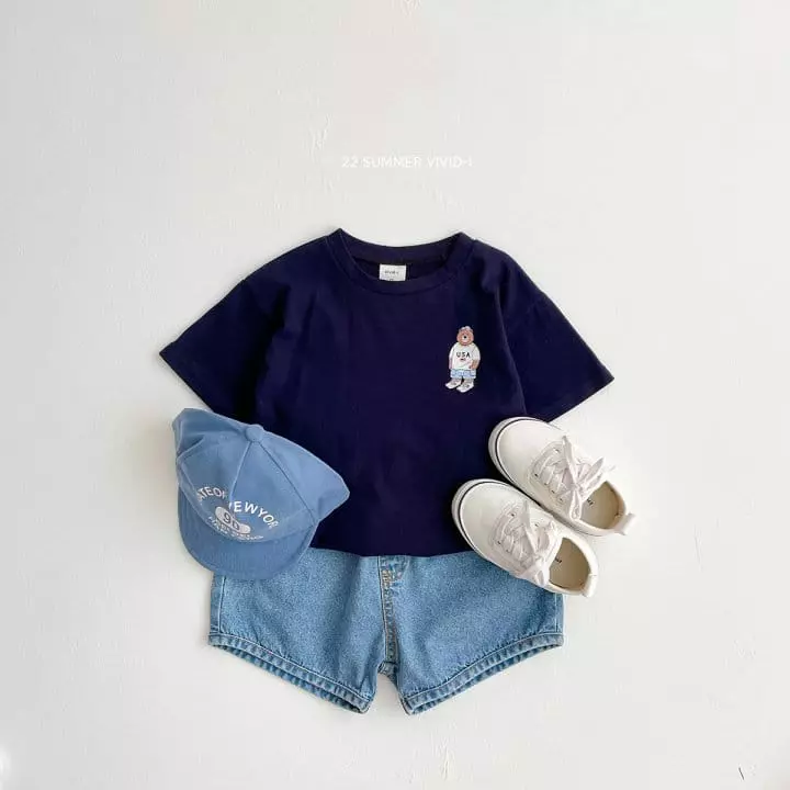 Vivid I - Korean Children Fashion - #minifashionista - Vivid Denim Shorts - 6
