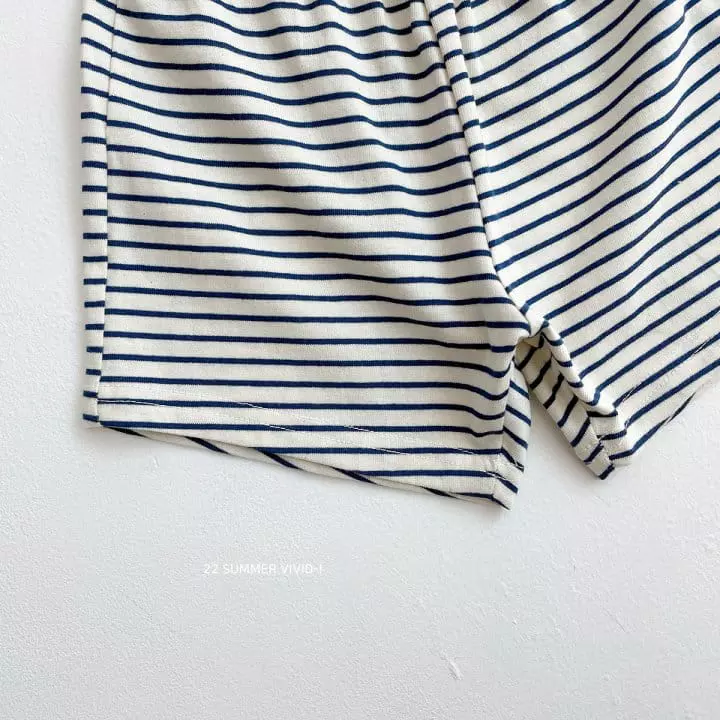 Vivid I - Korean Children Fashion - #prettylittlegirls - Summer Stripes Bear Top Bottom Set - 11