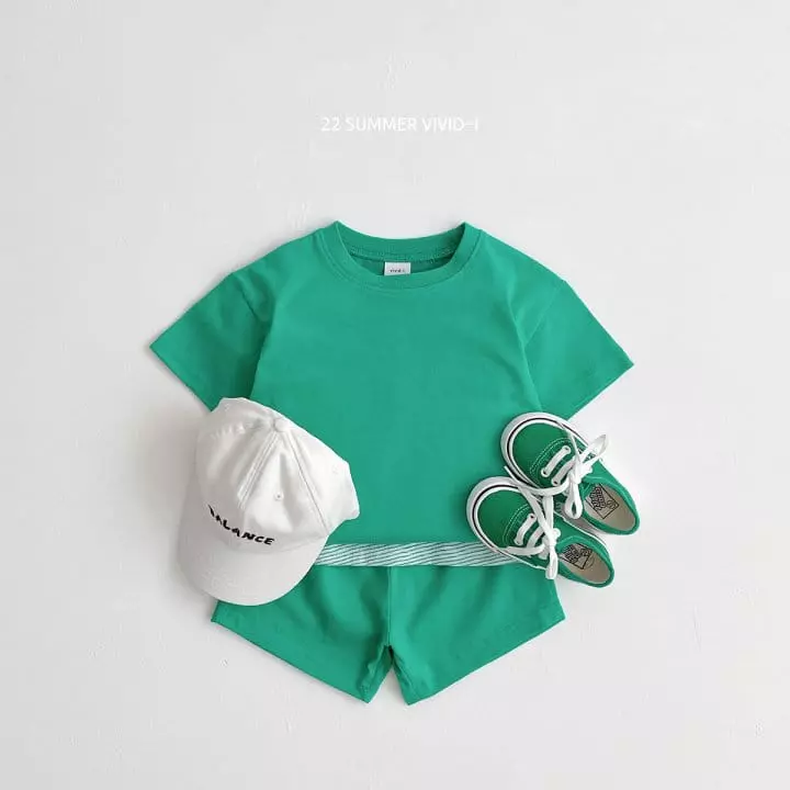 Vivid I - Korean Children Fashion - #prettylittlegirls - 22 Summer Vivid Top Bottom Set - 7