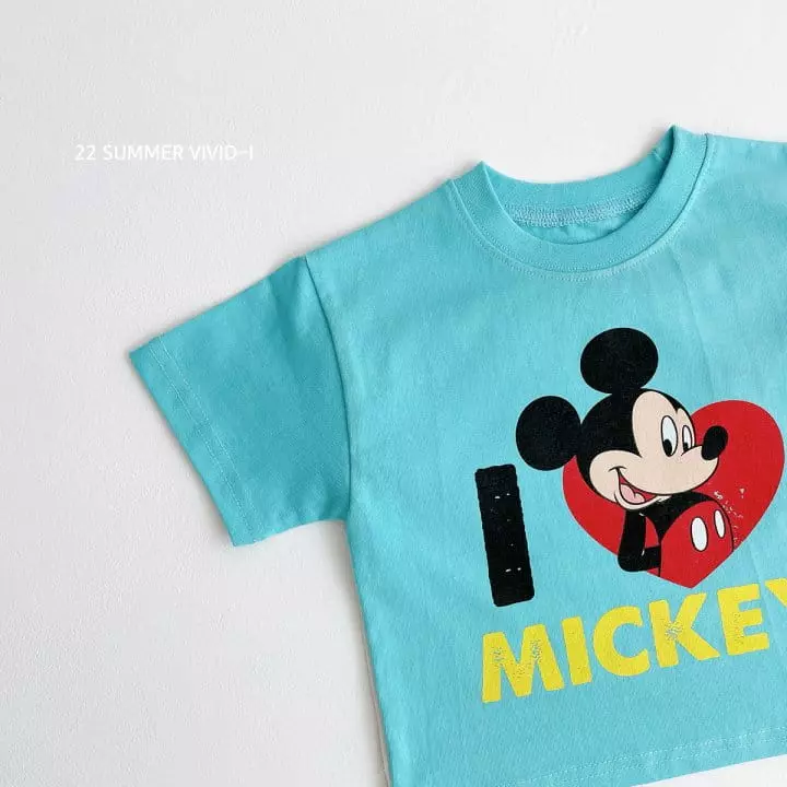 Vivid I - Korean Children Fashion - #prettylittlegirls - Mickey Love Top Bottom Set - 2