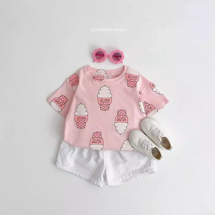 Vivid I - Korean Children Fashion - #minifashionista - Ice Cream Tee  - 4