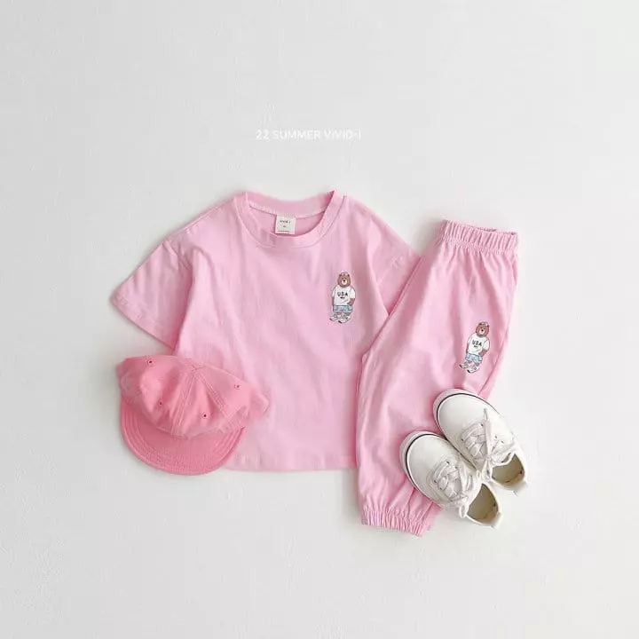 Vivid I - Korean Children Fashion - #prettylittlegirls - Small Bear Jogger Pants - 11