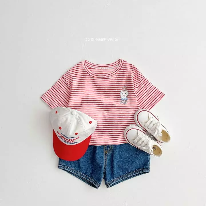 Vivid I - Korean Children Fashion - #prettylittlegirls - Vivid Denim Shorts - 7