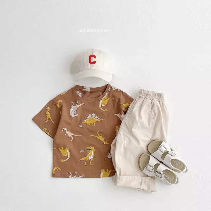 Vivid I - Korean Children Fashion - #stylishchildhood - Dino Tee - 6