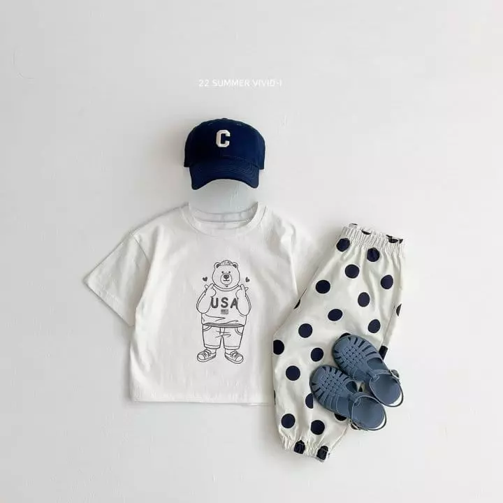 Vivid I - Korean Children Fashion - #stylishchildhood - Sketch Bear Tee - 3