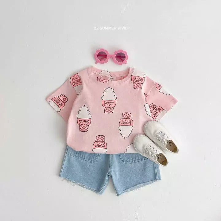 Vivid I - Korean Children Fashion - #todddlerfashion - Ice Cream Tee  - 5