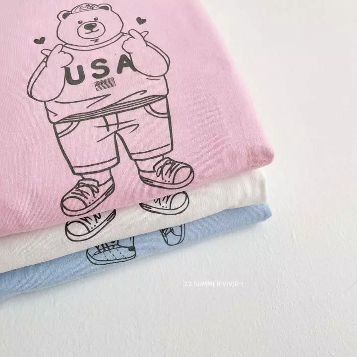 Vivid I - Korean Children Fashion - #todddlerfashion - Sketch Bear Tee