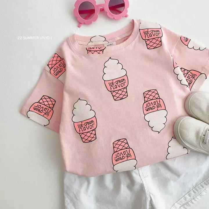 Vivid I - Korean Children Fashion - #toddlerclothing - Ice Cream Tee  - 6