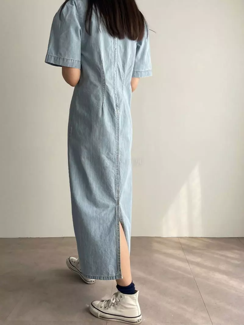 Washingroom - Korean Women Fashion - #momslook - 951 Denim One-piece