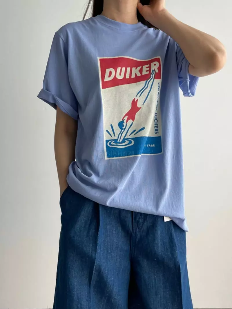 Washingroom - Korean Women Fashion - #restrostyle - Diving Tee - 3