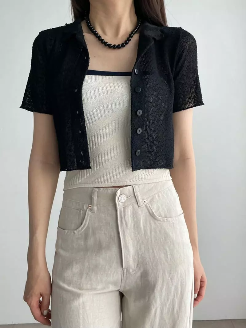 Washingroom - Korean Women Fashion - #vintagekidsstyle - Color Summer Knit Top - 2