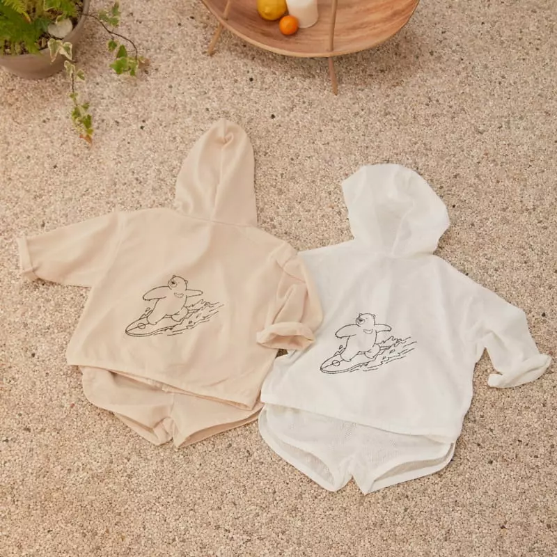 Woodie - Korean Baby Fashion - #babyfashion - Mesh Surfing Top Bottom Set