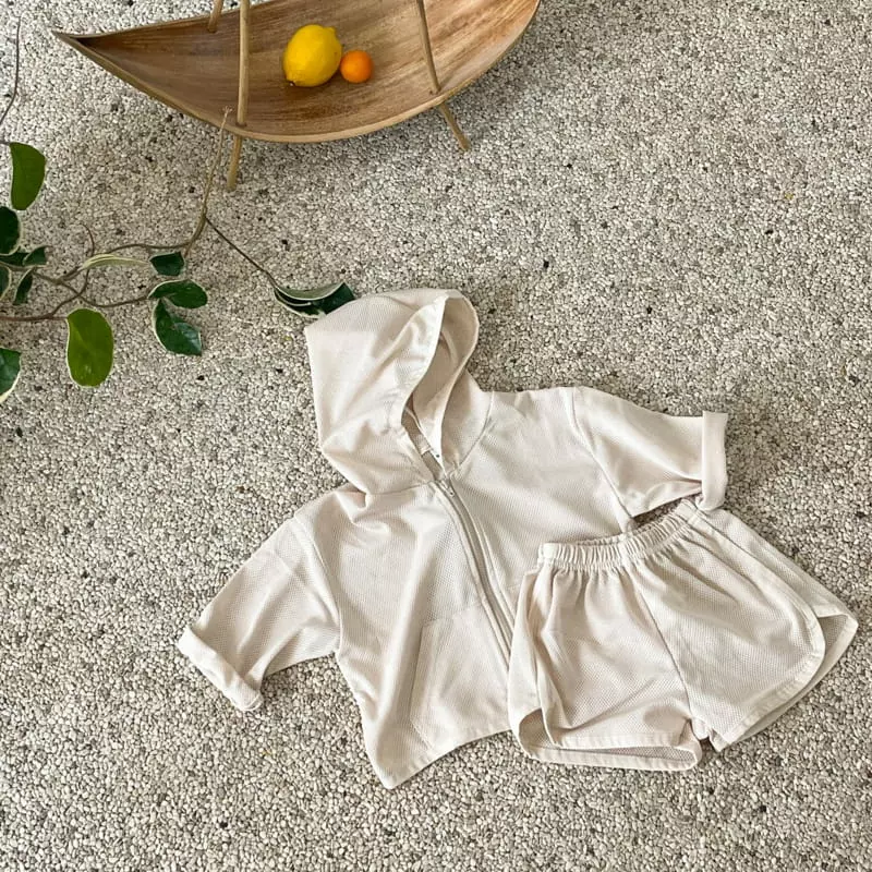 Woodie - Korean Baby Fashion - #babyfever - Mesh Surfing Top Bottom Set - 2