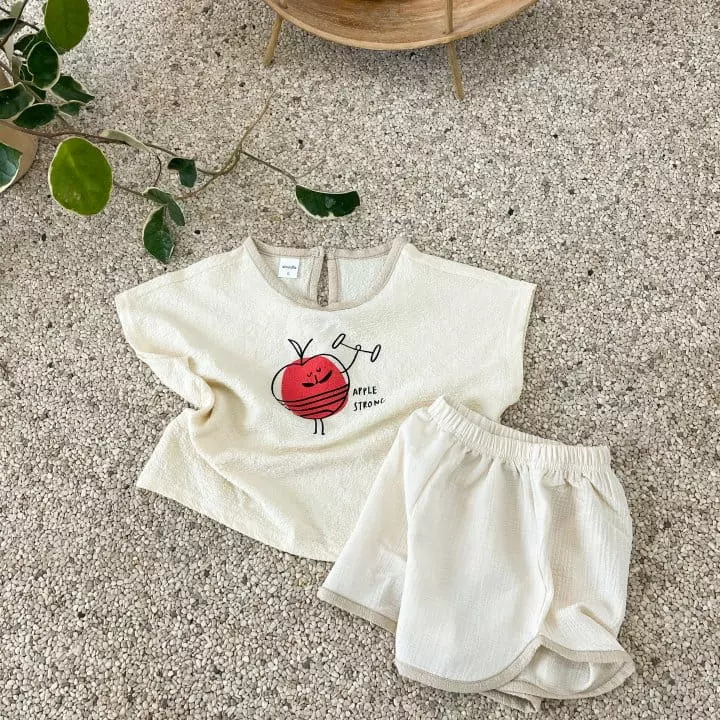 Woodie - Korean Children Fashion - #kidsstore - Fruit Top Bottom Set - 3