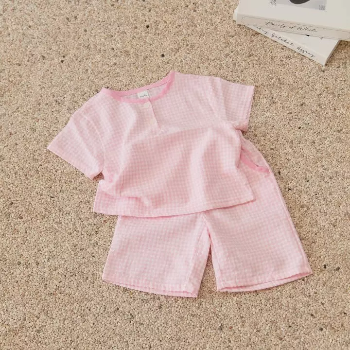 Woodie - Korean Children Fashion - #kidsstore - Cool Sleep Top Bottom Set
