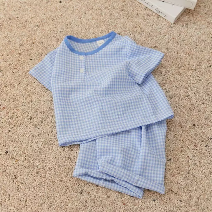 Woodie - Korean Children Fashion - #kidzfashiontrend - Cool Sleep Top Bottom Set - 2