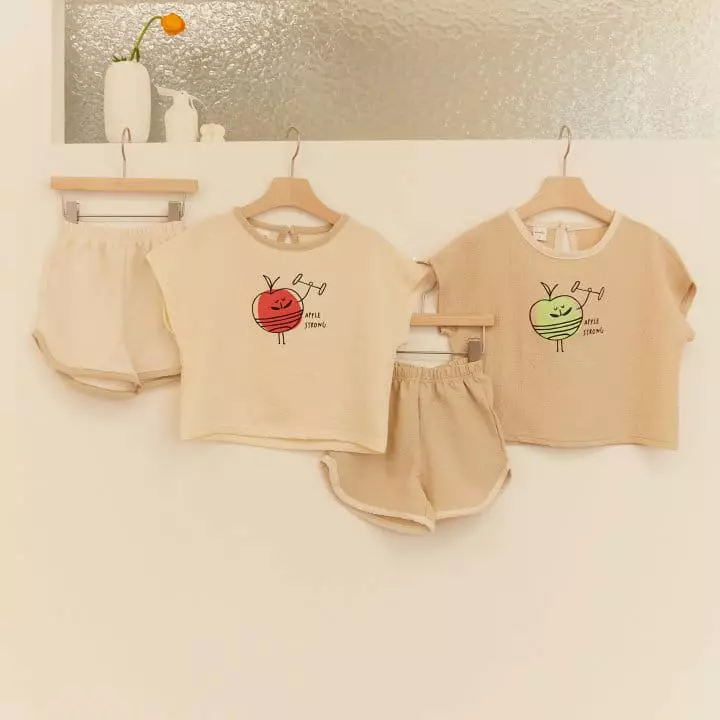 Woodie - Korean Children Fashion - #littlefashionista - Fruit Top Bottom Set - 6